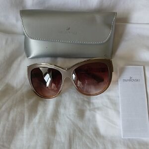 Swarovski Women's Gold Sunglasses EUC